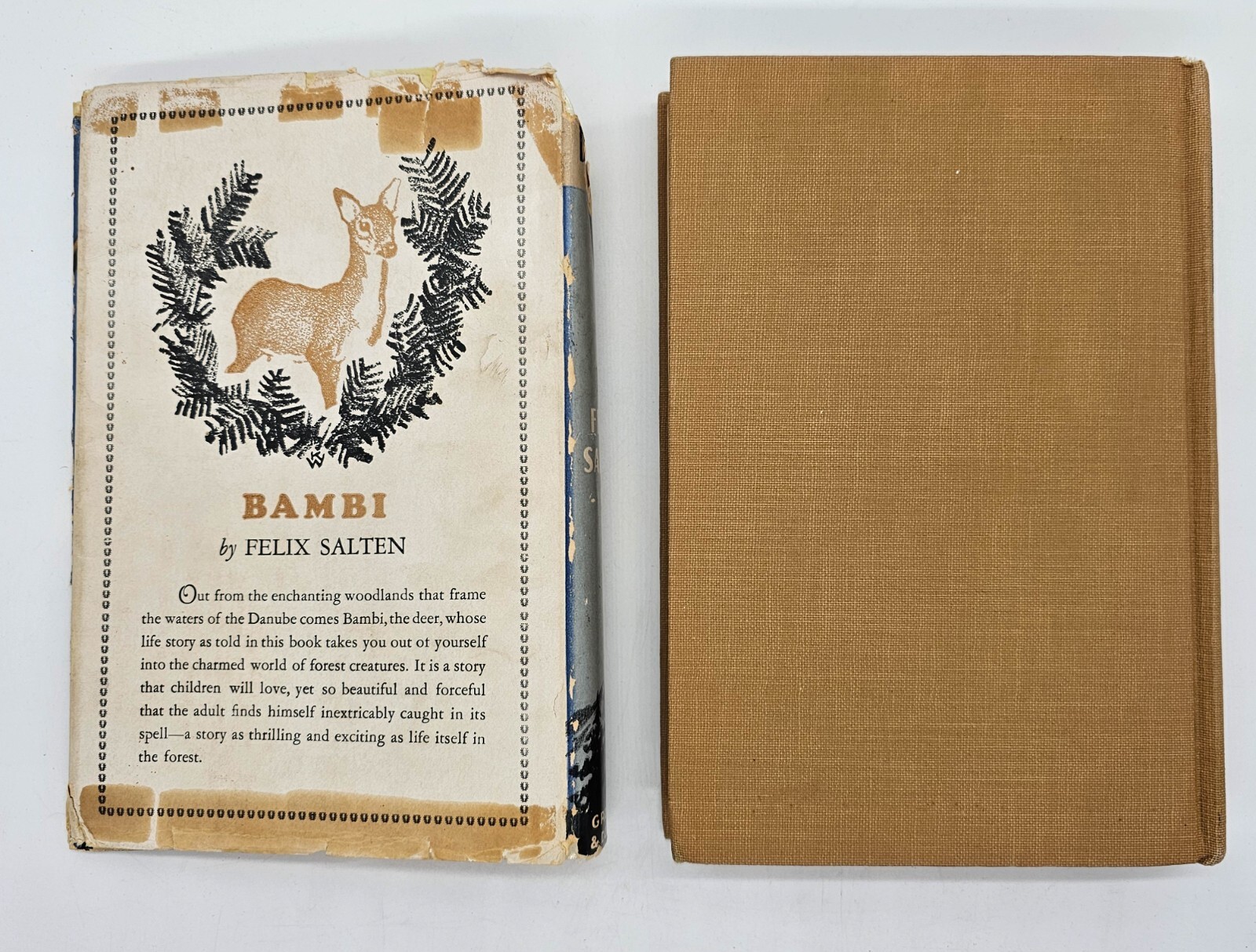 Bambi 1929 by Felix Salten 1st English Ed Illustrated HC Dust Jacket 293 pg Book