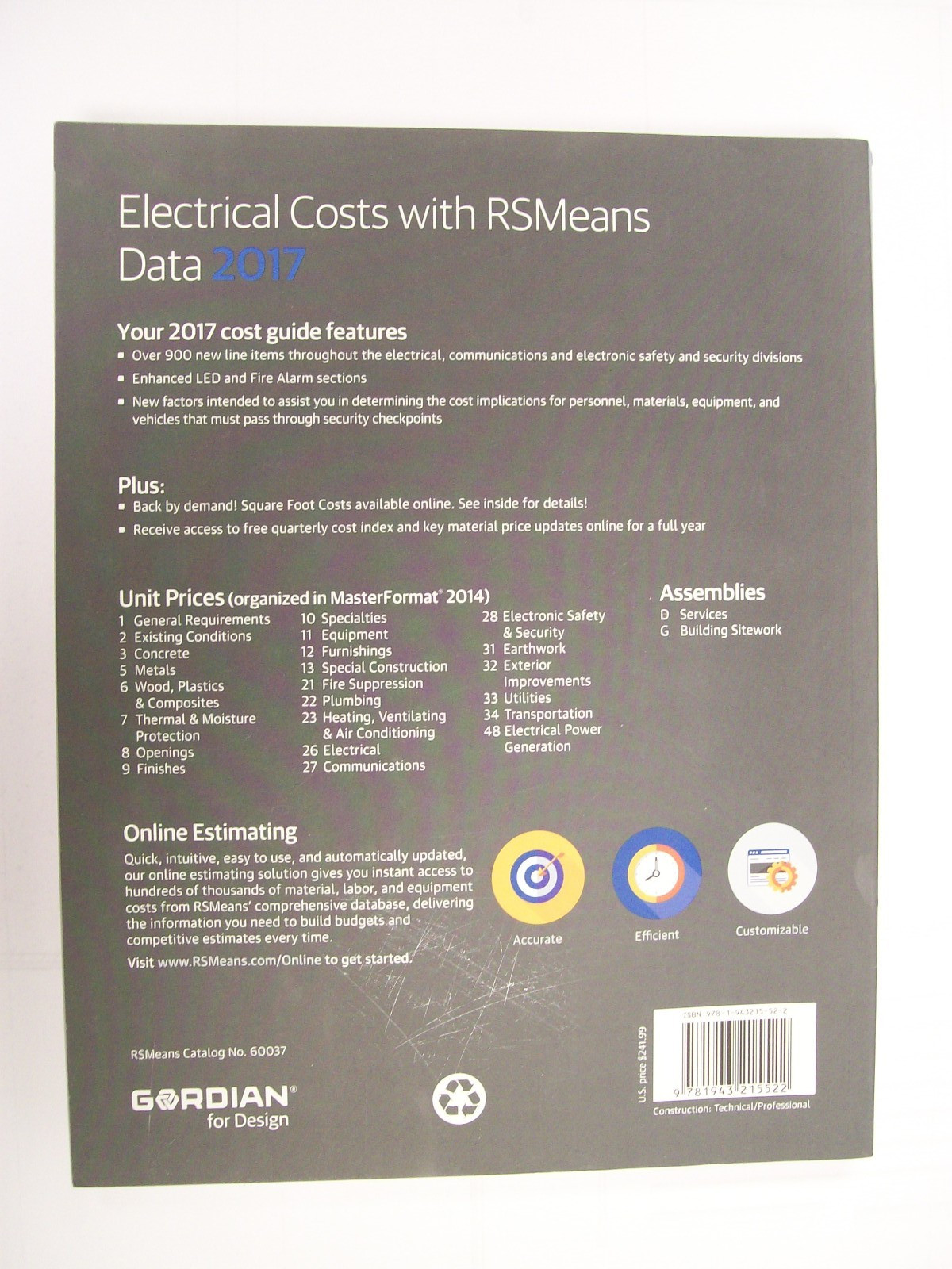 RS Means Electrical Cost Data 2008 2012 2014 2017 RSMeans Annual Editions