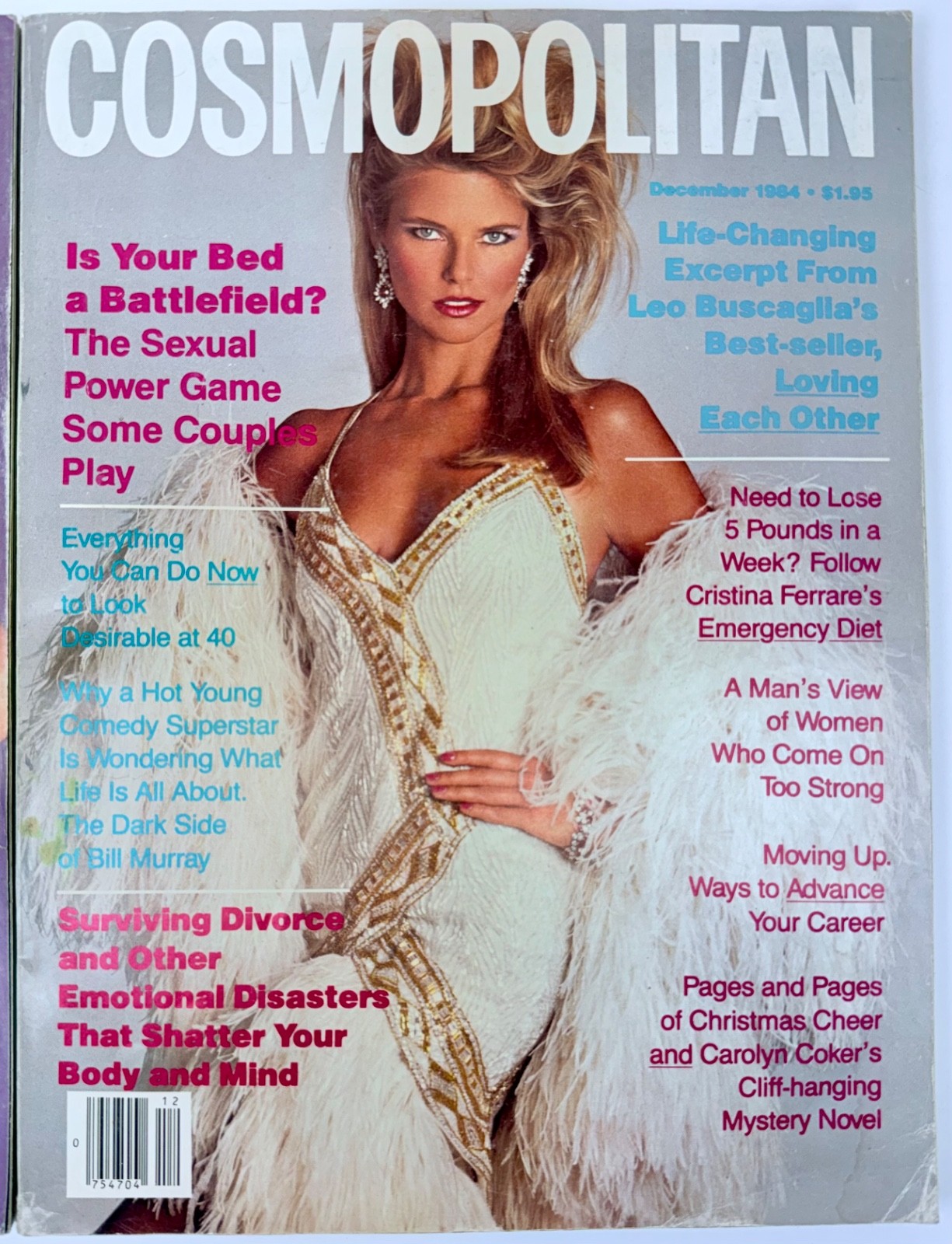 Cosmopolitan Magazine 1984 November December Christie Brinkley Paulina Porizkova