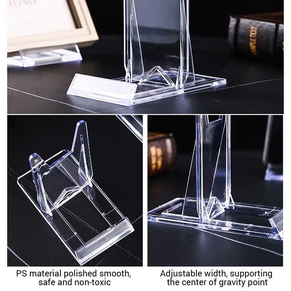 5-20PCS Clear Acrylic Stand Easel for Sports Trading Cards,Photos,Plates,Phones