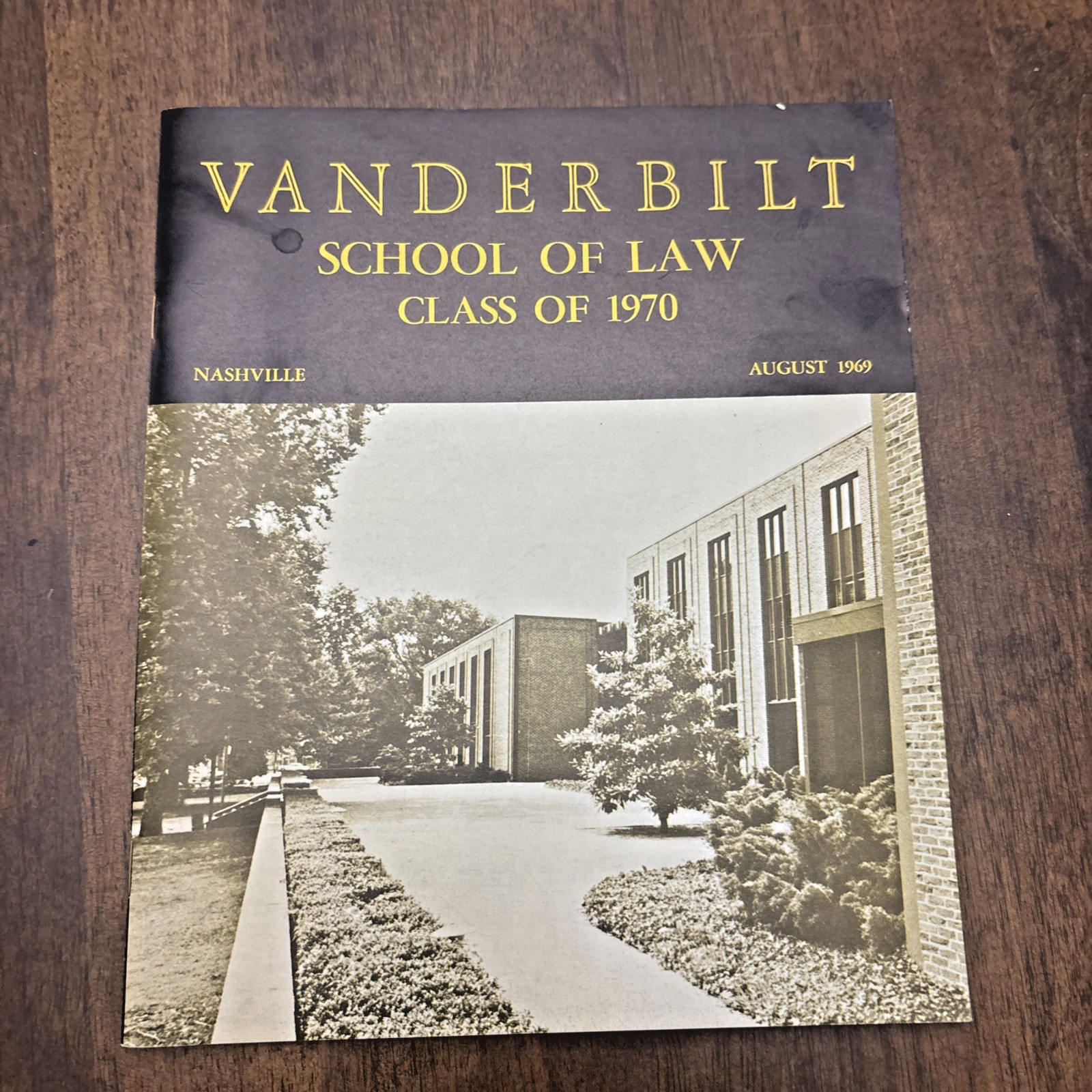 Yearbook Vanderbilt University School of Law Class of 1970 Softcover 47 Pages