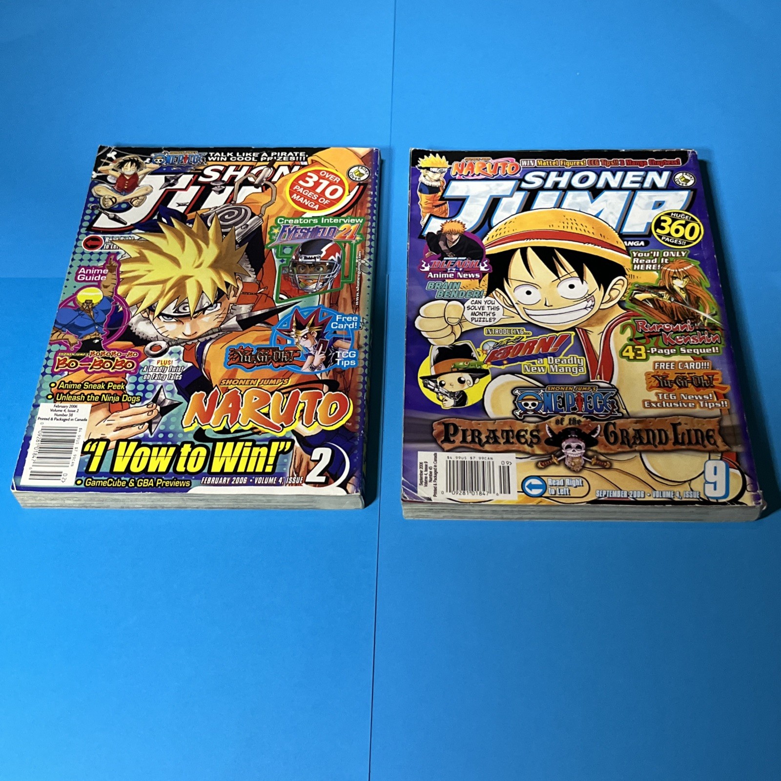 Shonen Jump Manga 2005 Issue 9 2006 Issue 2 & 9 2010 Issue 3 Mixed Lot No Promos