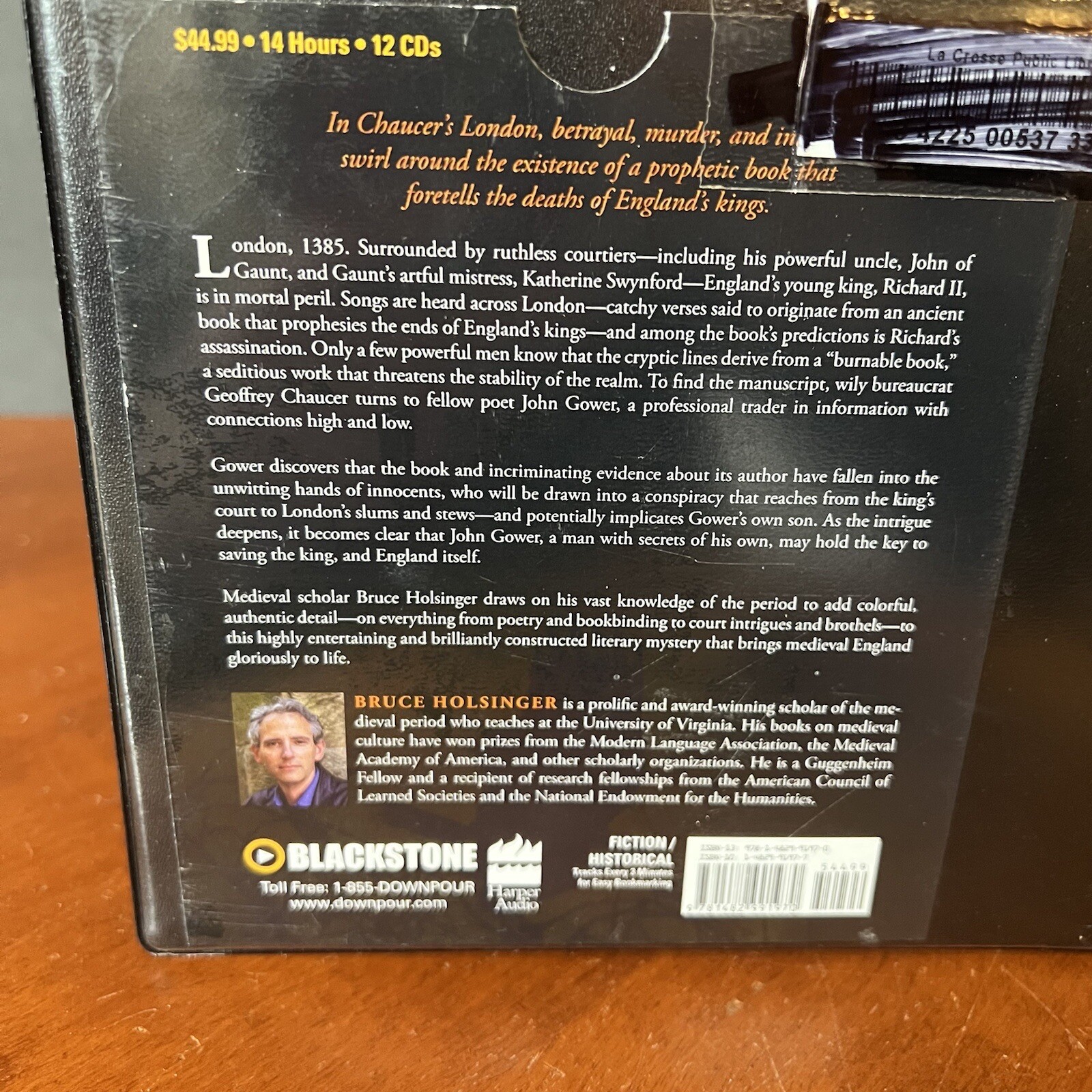 A Burnable Book Bruce Holsinger CD Audio Book Historical Fiction Chaucer London