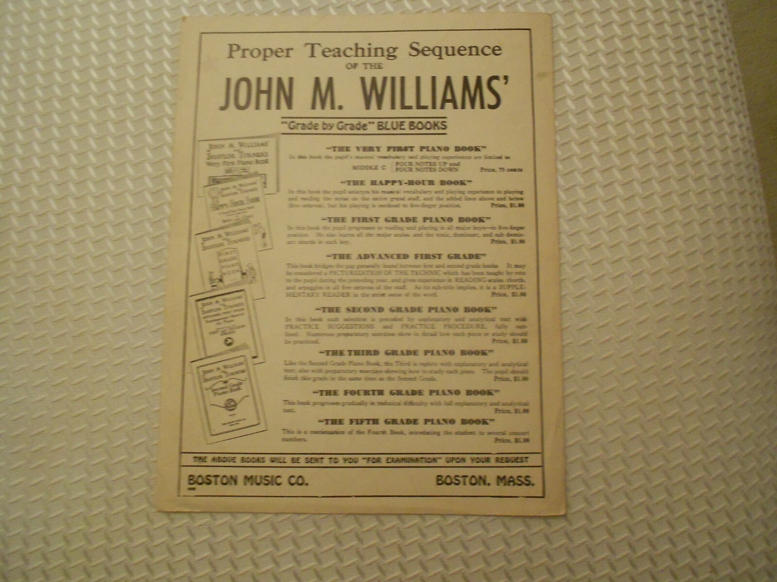 in march array sheet music boston music-1931 g+