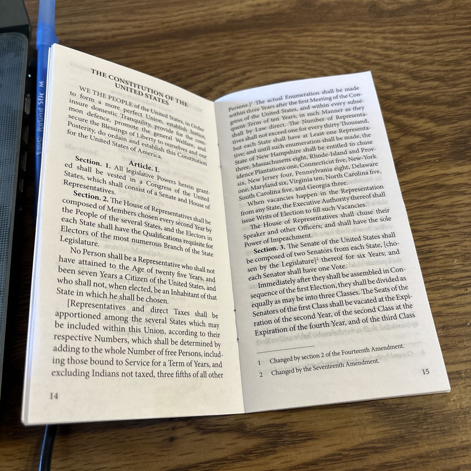 The Heritage Foundation US Constitution/Declaration of Independence 2015