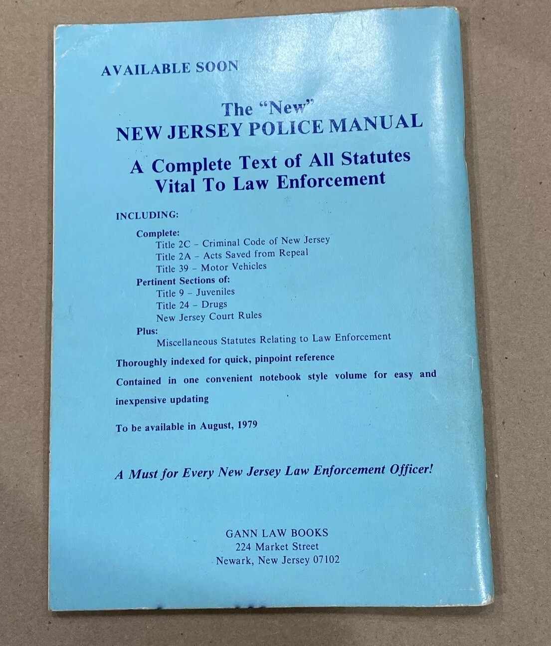 Lot Of Vtg NY & NJ Police Booklets Pamphlets Code Laws Manual Telephone Agency
