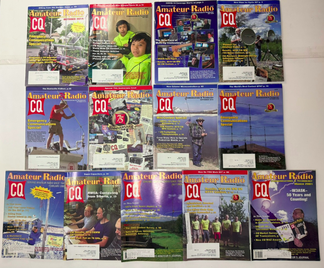 Lot of 13 Amateur Radio CQ Magazine Issues Various Years mostly 2010s great gift