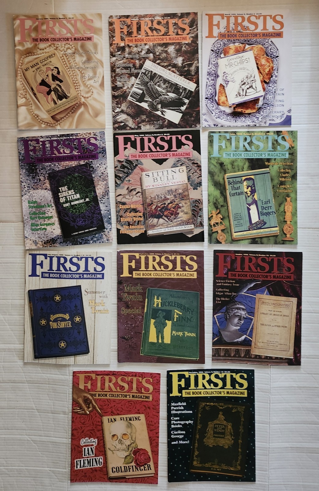 Firsts The Book Collector&rsquo;s Magazine Jan-Dec 1998 Complete Set Of 11 Vintage