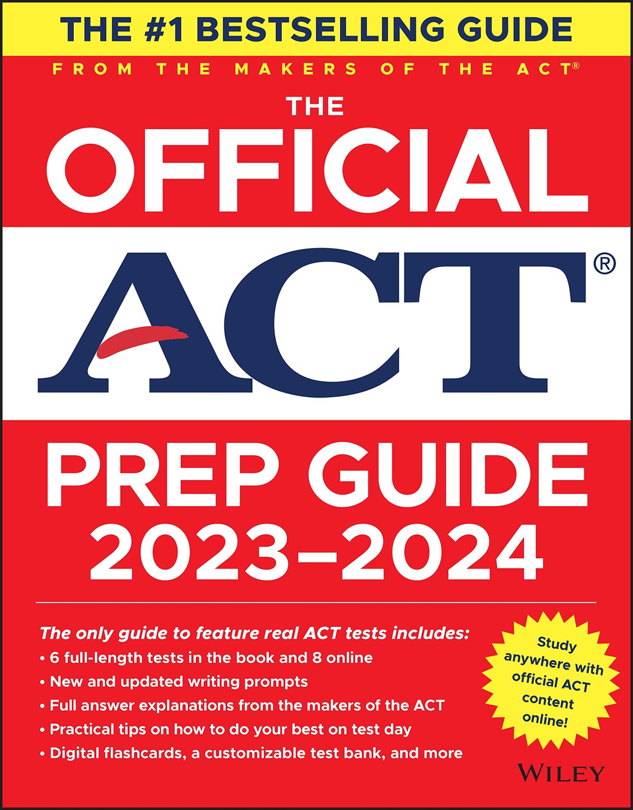The Official ACT Prep Guide 2023-2024: Book + 8 Practice Tests + 400 Digital…
