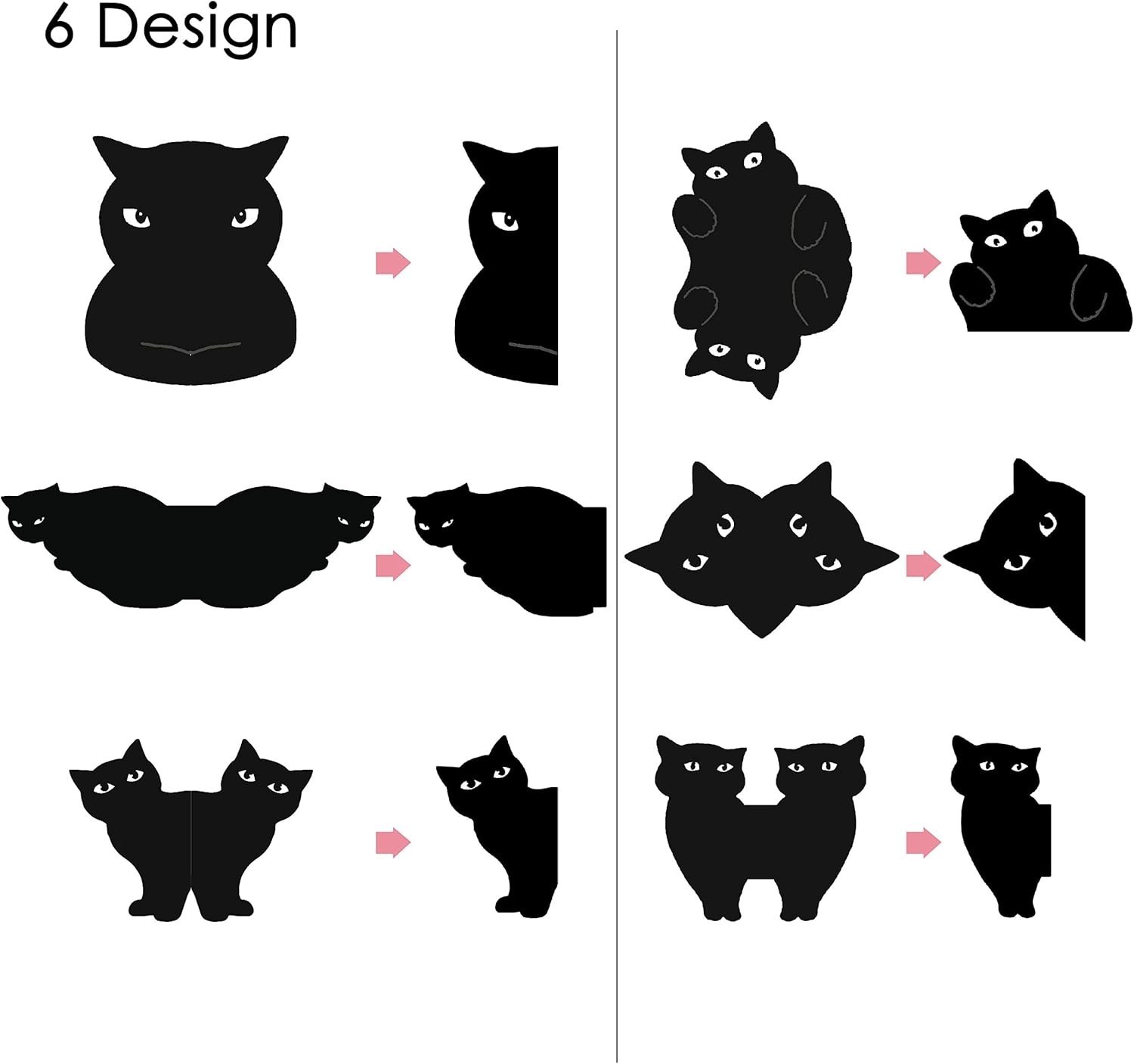 Kawaii Cat Magnetic Page Markers – 6 Hypoallergenic Bookmarks for Easy Use