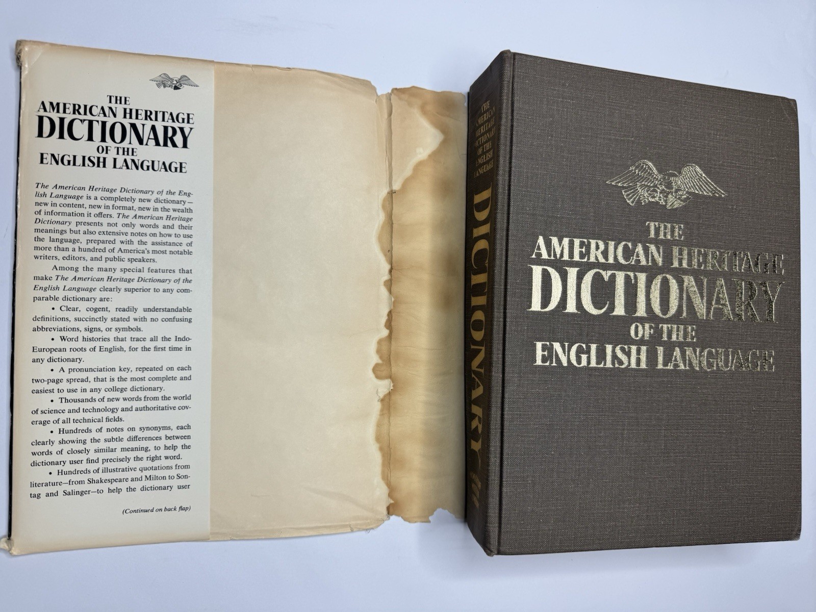 1969 The American Heritage Dictionary Of The English Language Good Rare