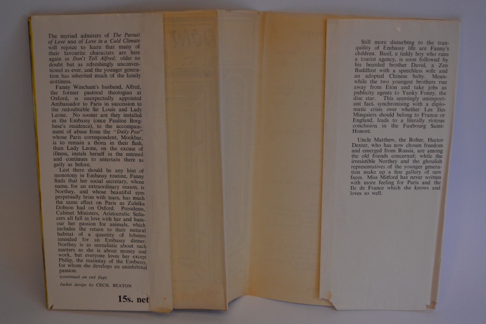 Don&rsquo;t Tell Alfred Nancy Mitford 1960 1st Ed Cecil Beaton Dust Jacket Ex-Libris