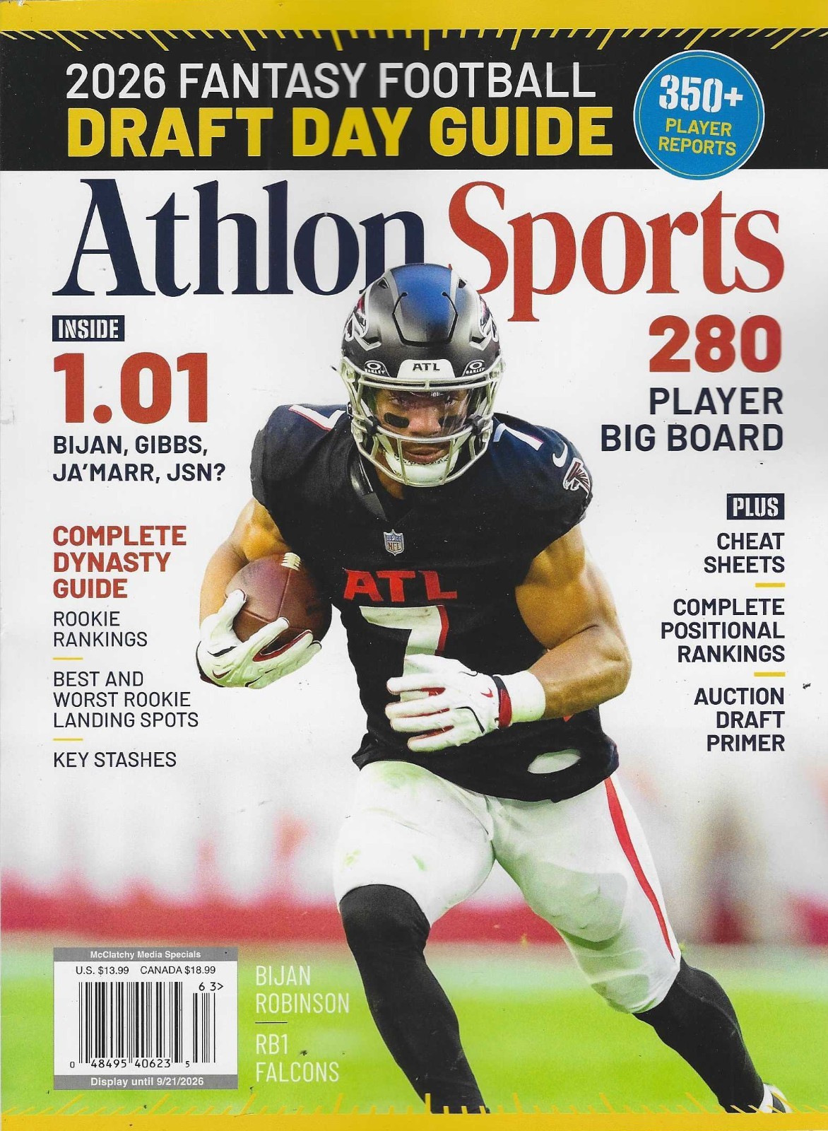 Athlon Sports Fantasy Football Guide 2026 ( Random Cover Will Ship )