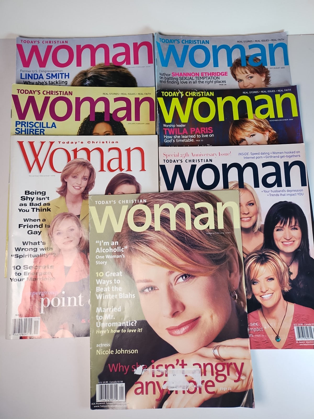 Mixed Lot 7 Today&rsquo;s Christian Woman Magazines 1996-2006