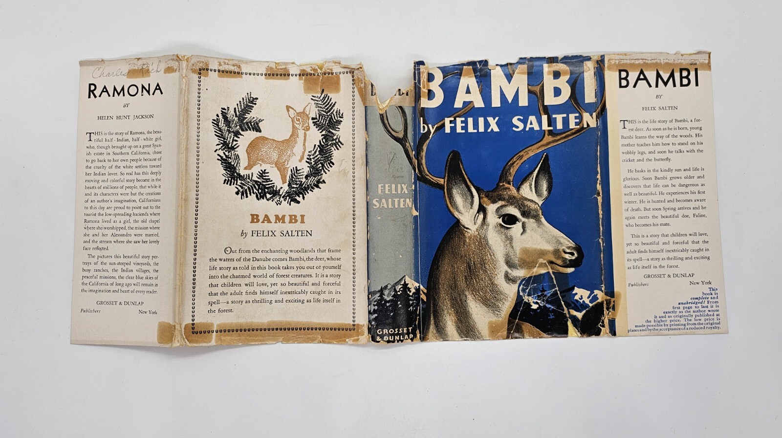 Bambi 1929 by Felix Salten 1st English Ed Illustrated HC Dust Jacket 293 pg Book