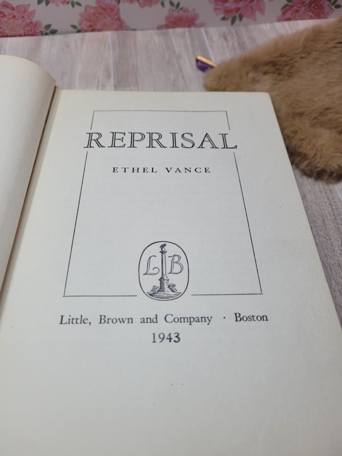 1942 Reprisal Ethel Vance Little Brown HC w/ Dust Jacket WWII Novel