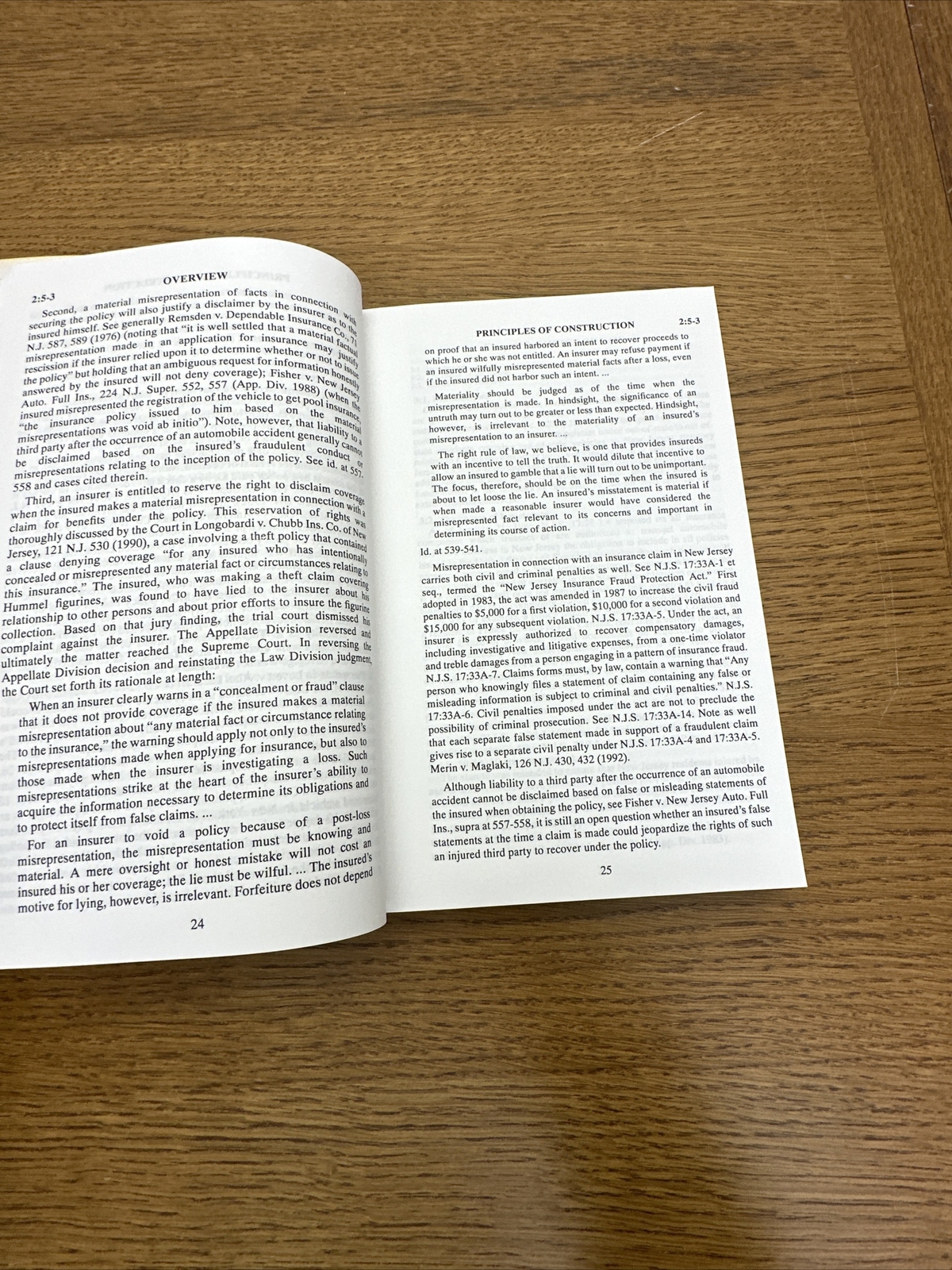 New Jersey Law Auto Insurance, ￼Law Book 1993 Edition, Gann Law Auto Insurance,