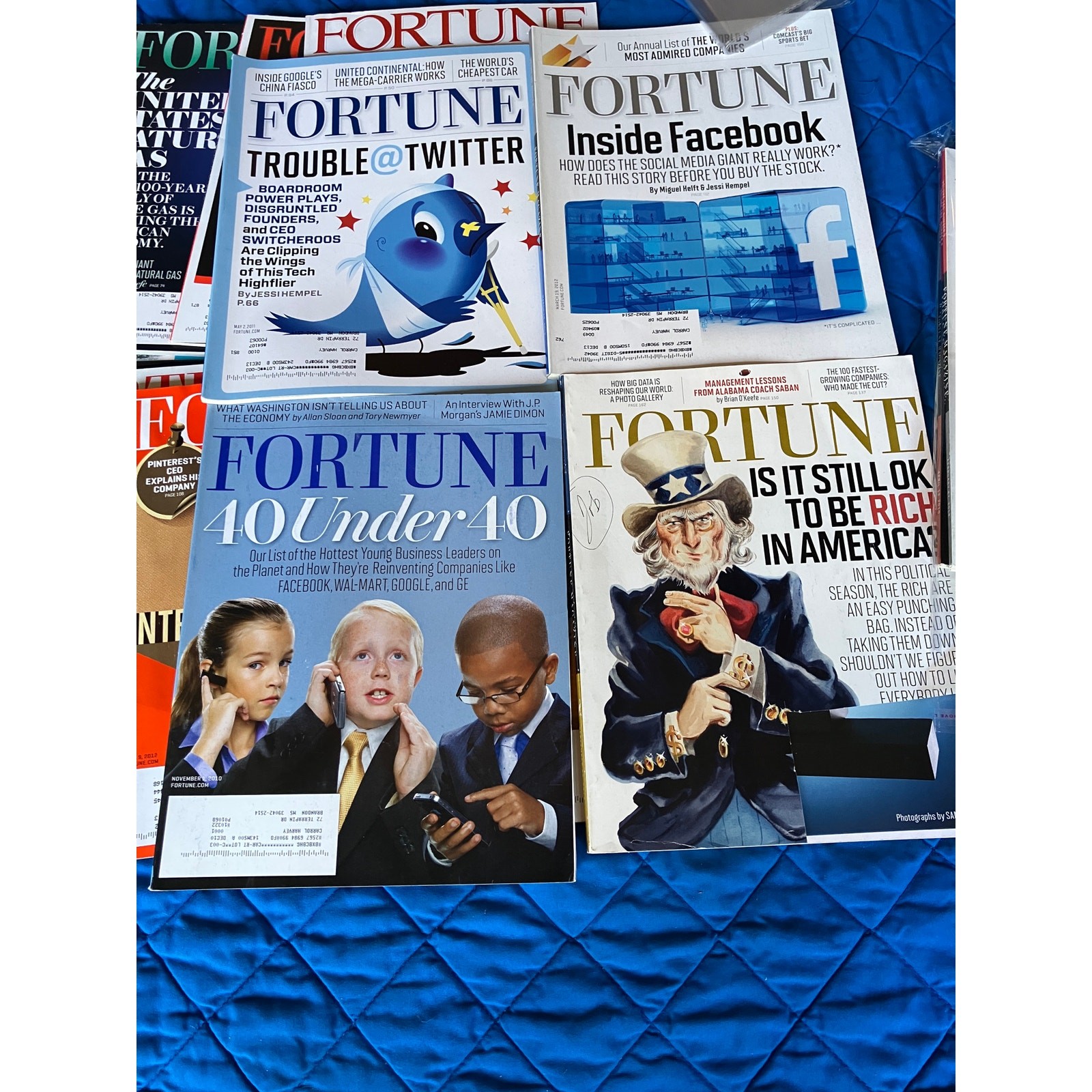 Lot of 24 Fortune Magazines 2010s Business Finance Tech IBM LinkedIn China
