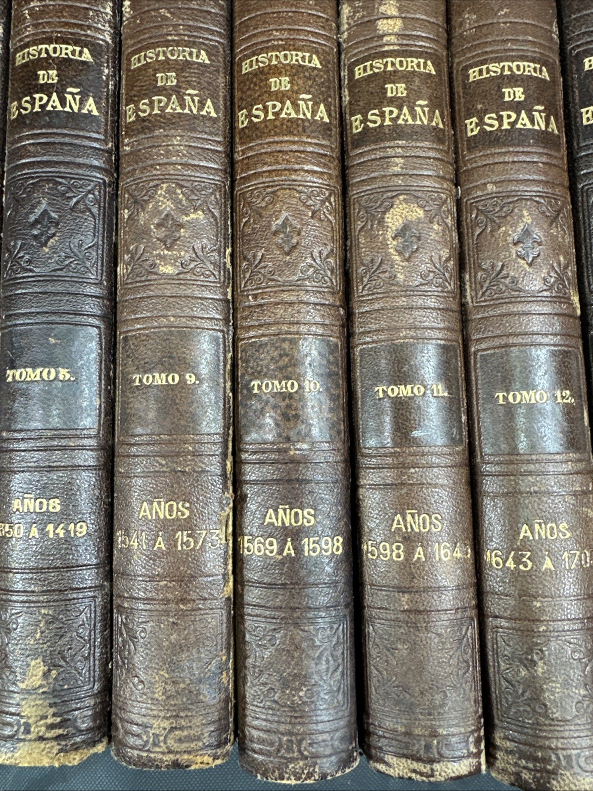 Historia General De Espana By Don Modesto Lafuente 1922 Spain (17) Mixed Volumes