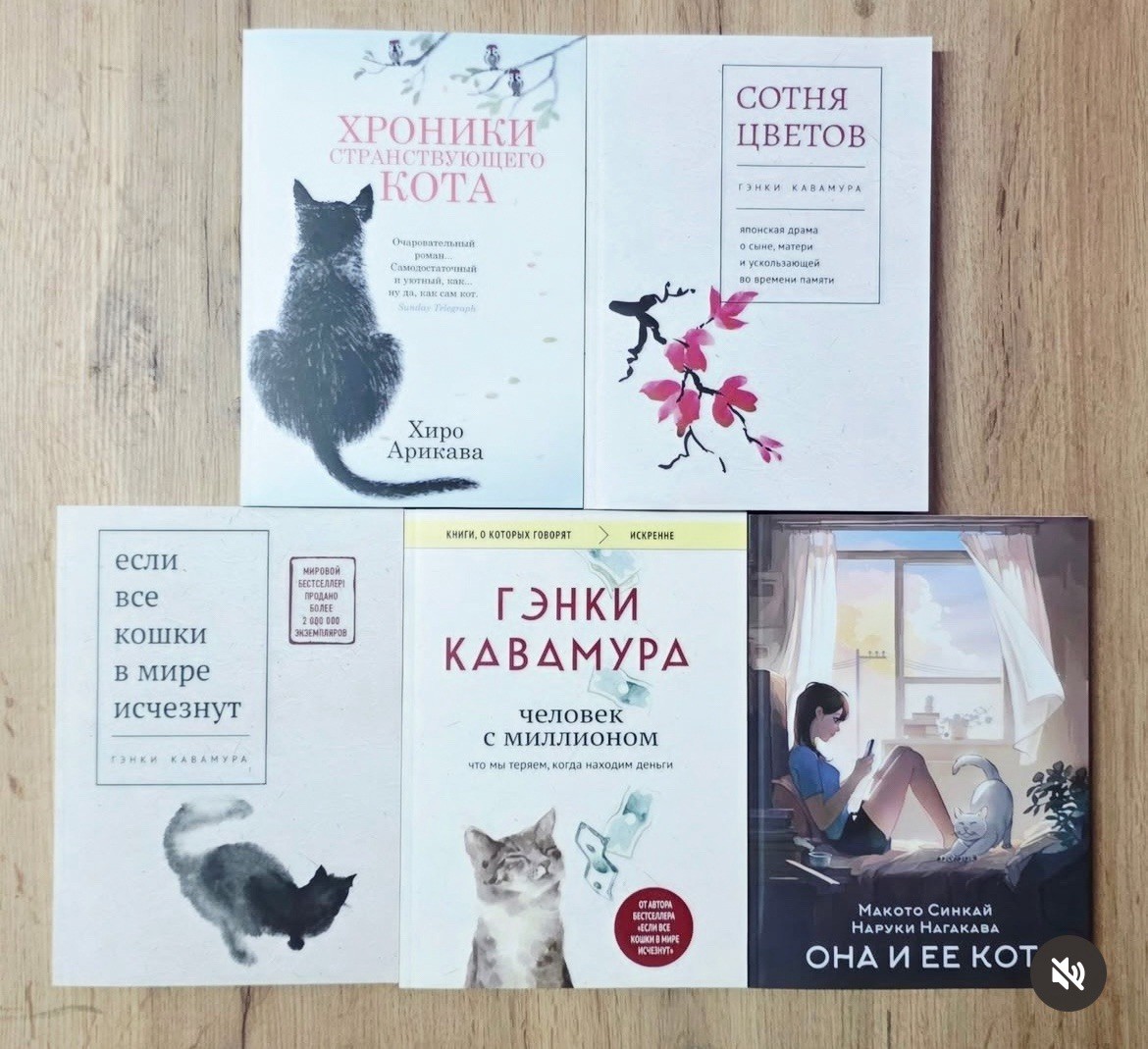 Японская проза Set 5 Book Гэнки Кавамура Макото Синкай Кошки Genki Kawamura