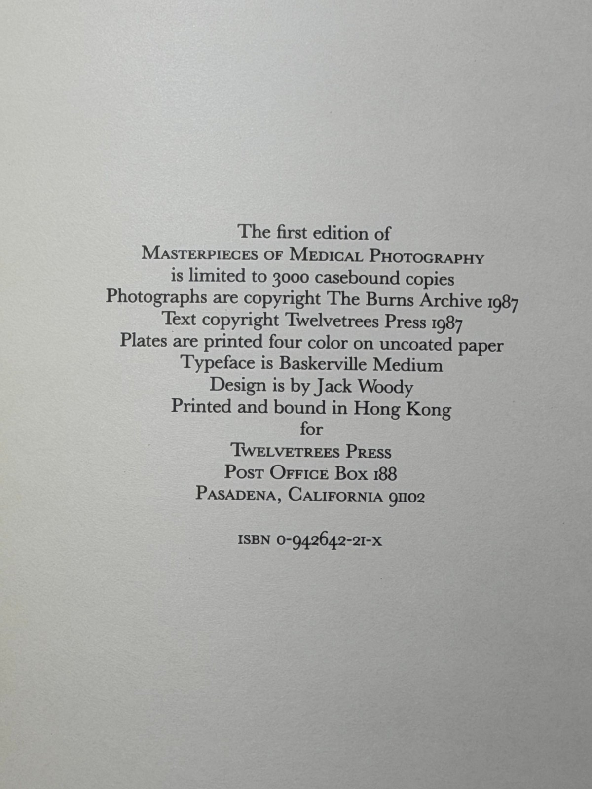 MASTERPIECES OF MEDICAL PHOTOGRAPHY – J. P. WITKIN – 1ST ED. – 1987.