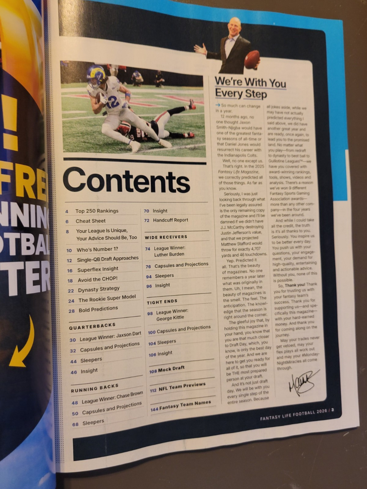 FantasyLife Fantasy Football Guide 2026 by Matthew Berry – Gibbs/Robertson Cover