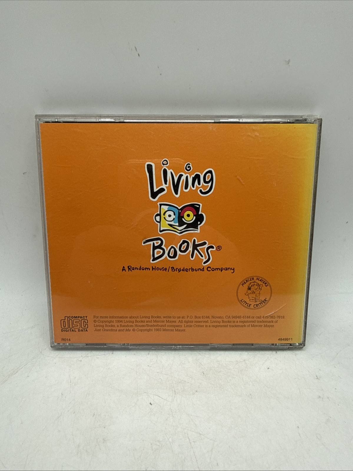 Living Books Mercer Mayer’s Just Grandma and Me Broderbund CD Audiobook CD ROM