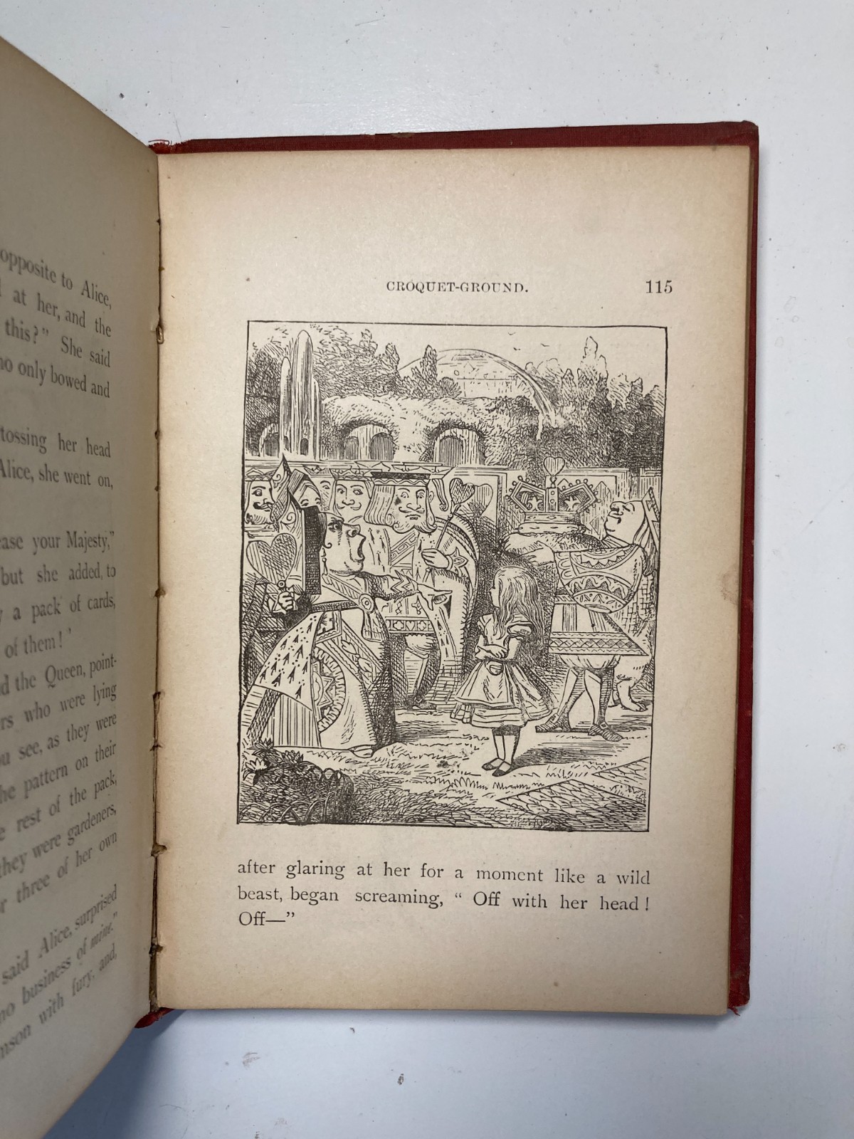 1890 Alice’s Adventures in Wonderland Worthington Red Cloth Tenniel Gilt Rare