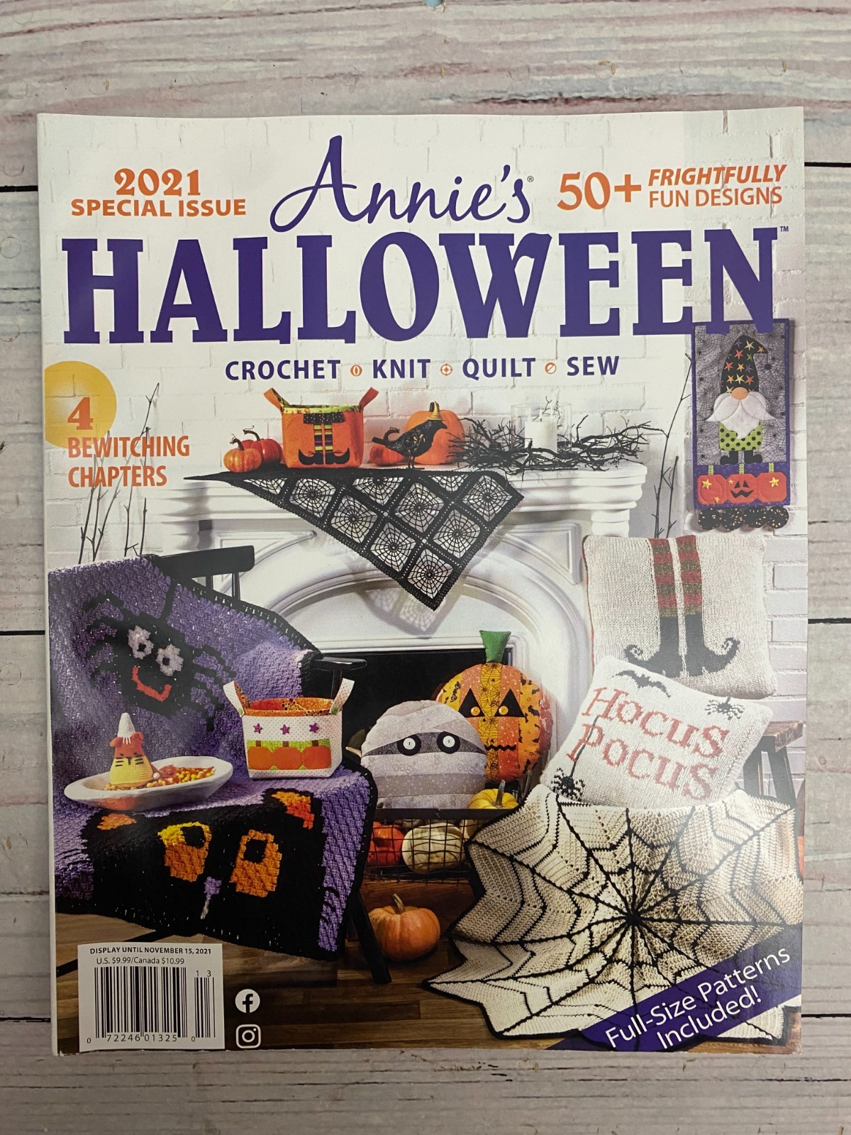 Annie&rsquo;s Halloween November 2021 Magazine Special Issue crochet knit quilt sew