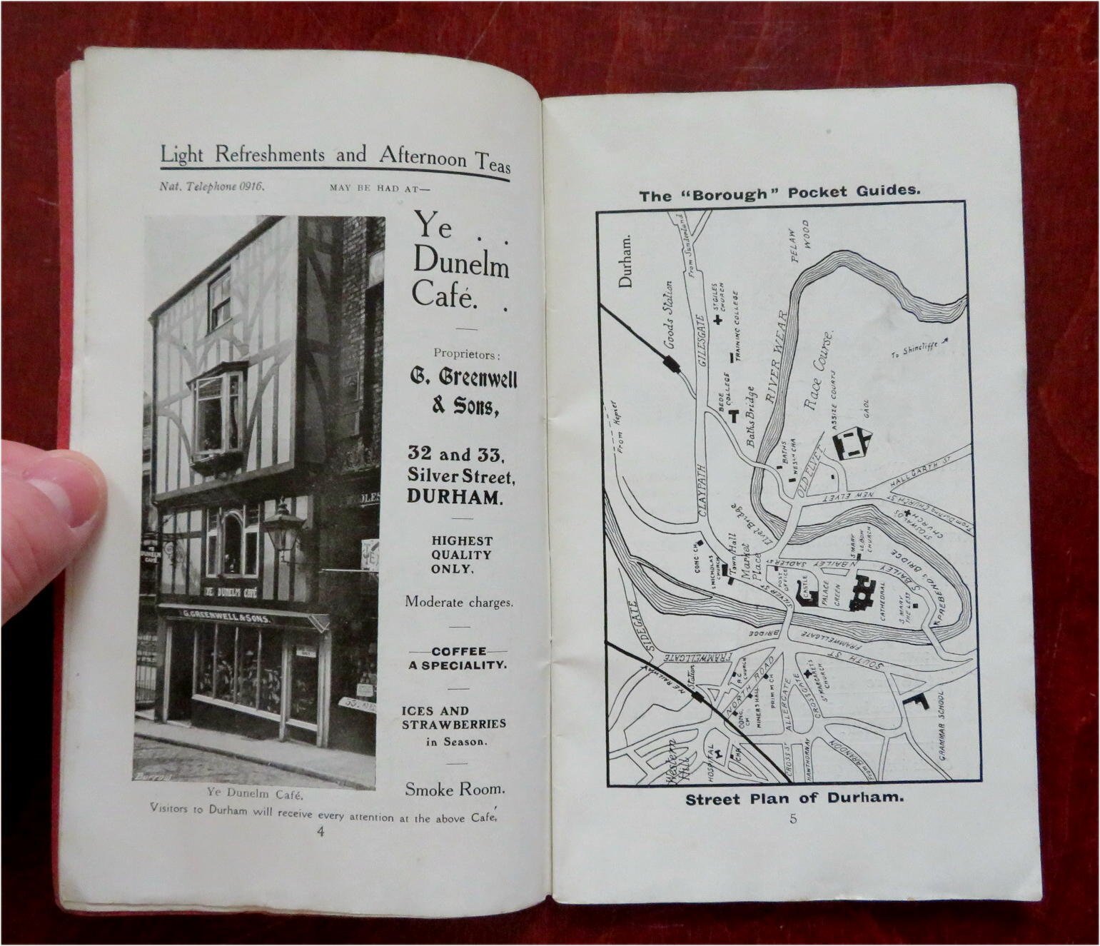 Durham England United Kingdom c. 1910 illustrated tourist pocket guide