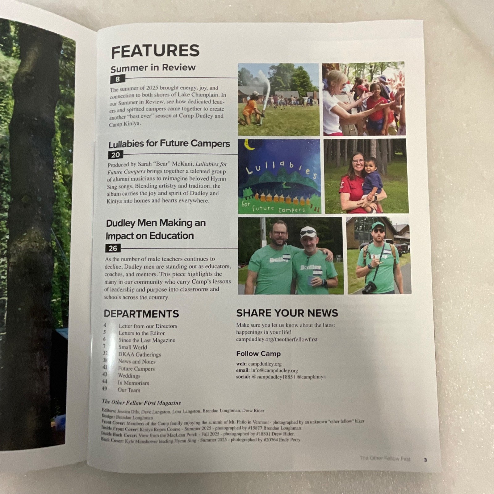 The Other Fellow First Camp Dudley Magazine Fall 2025 11in x 8.5in
