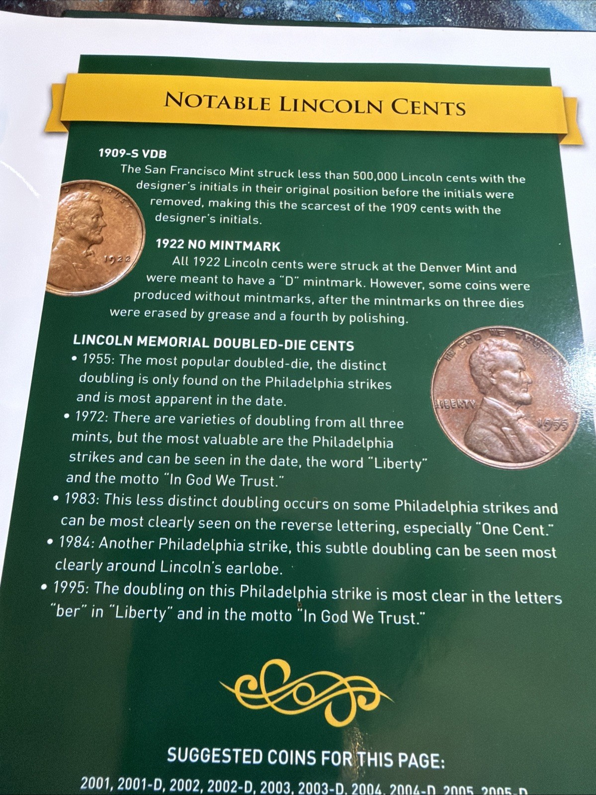 WARMAN&rsquo;S PREMIUM LINCOLN CENT ALBUM – Hardcover *Excellent Condition*