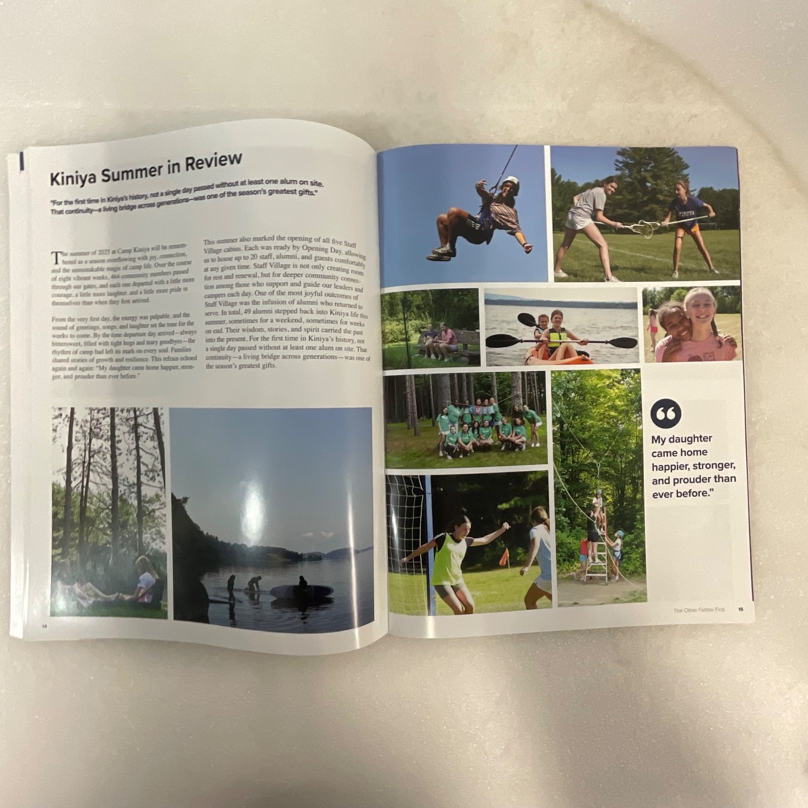 The Other Fellow First Camp Dudley Magazine Fall 2025 11in x 8.5in