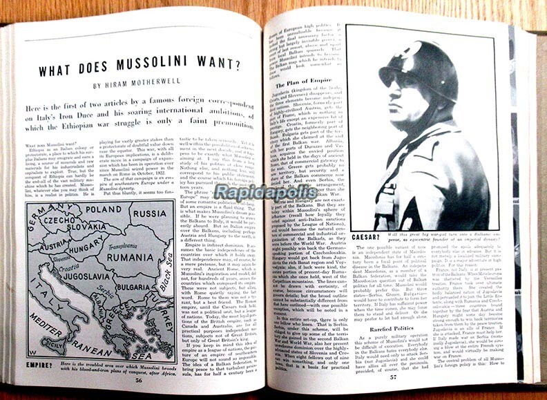 REVIEW OF REVIEWS Illustrated News Magazine JAN-JUNE 1936 BOUND 464 pages