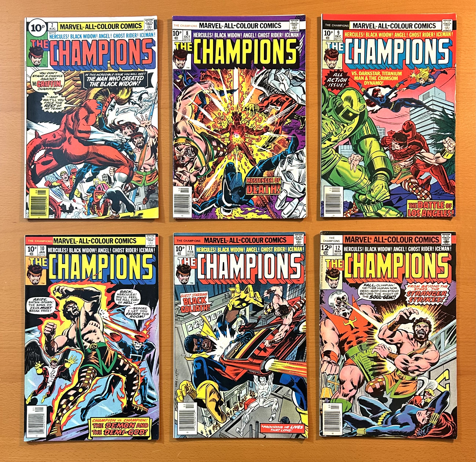 The Champions #1, 2, 3, 4, 5, 6, 7, 8, 9, 10, 11 & 12 (Marvel 1975) VF+/-
