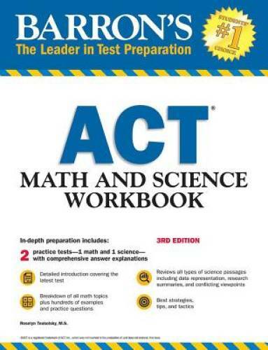 Barron&rsquo;s ACT Math and Science Workbook, 3rd Edition (Barron&rsquo;s Act Math & – GOOD