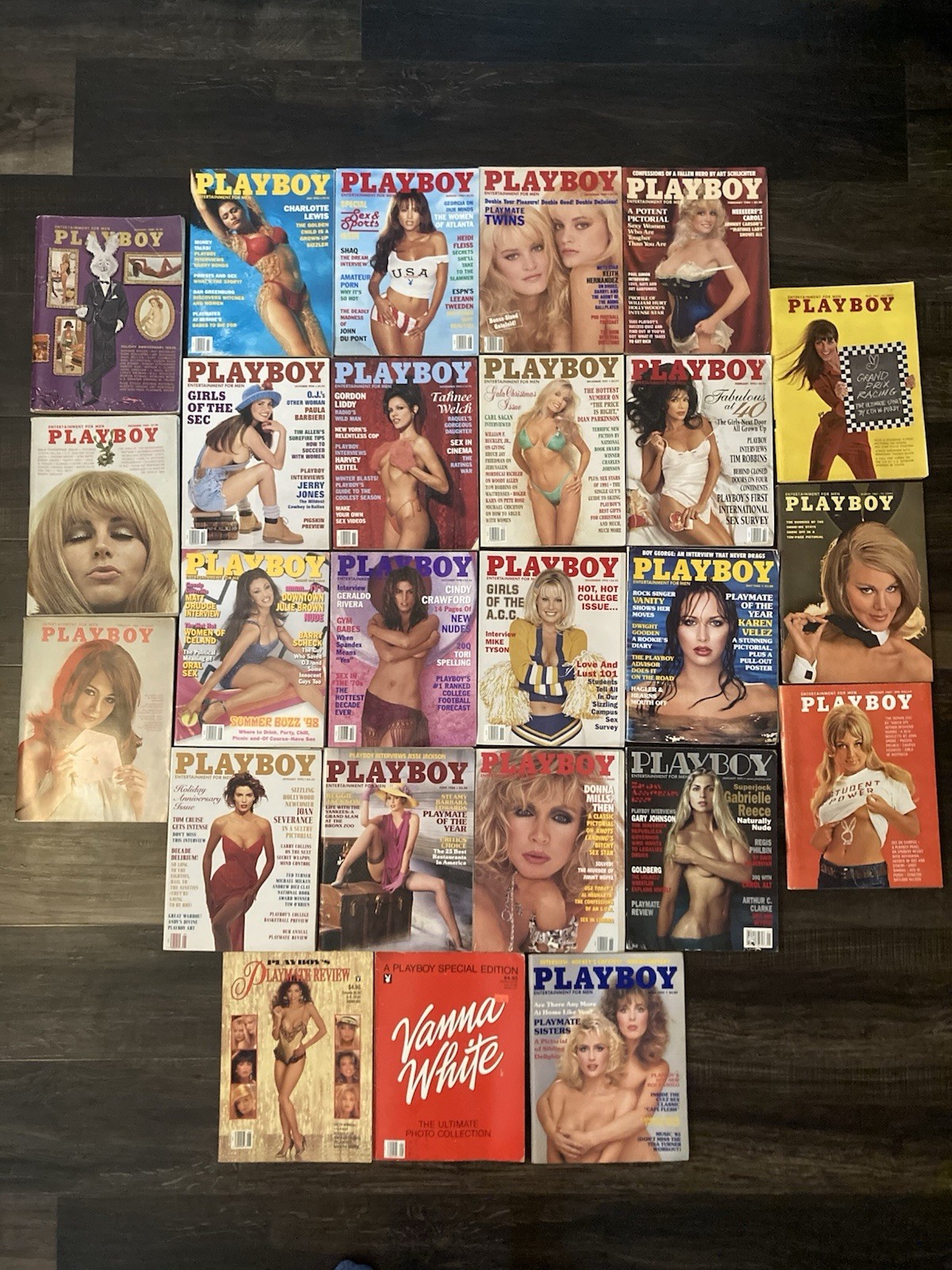 Vintage Lot PLAYBOY Magazine (1967-2001) 25 Issues Vanna White