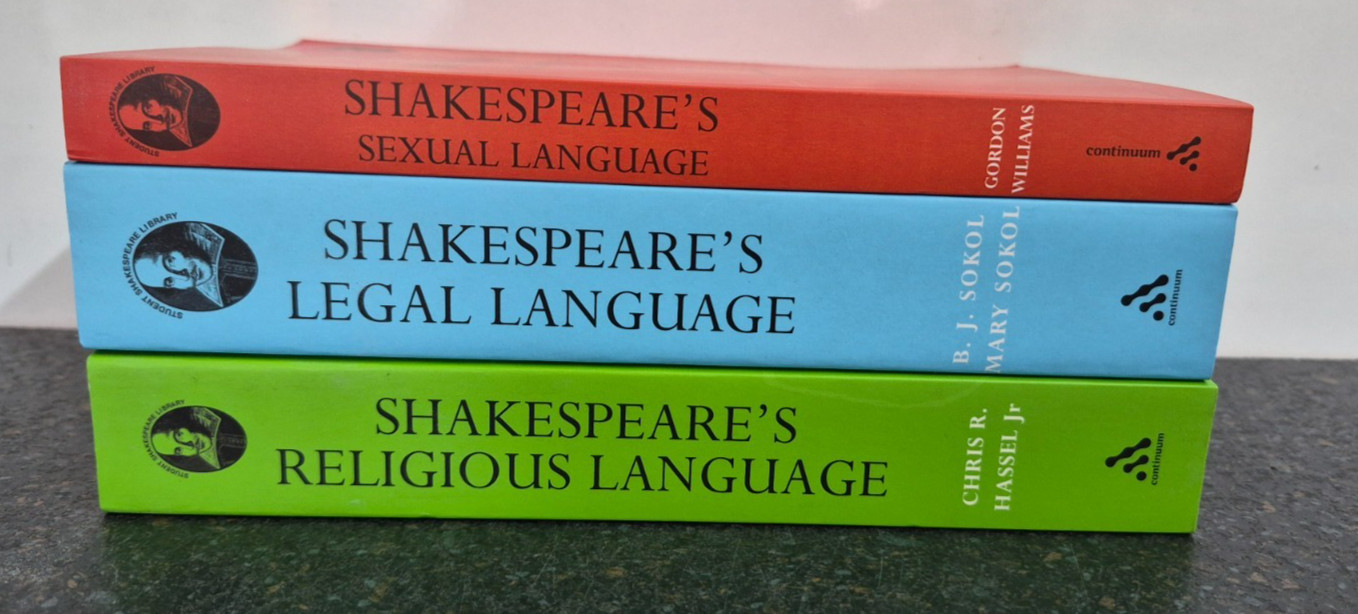 3 x Shakespeare&rsquo;s Language Books – Religious , Legal & Sexual Sokol Hassel ..