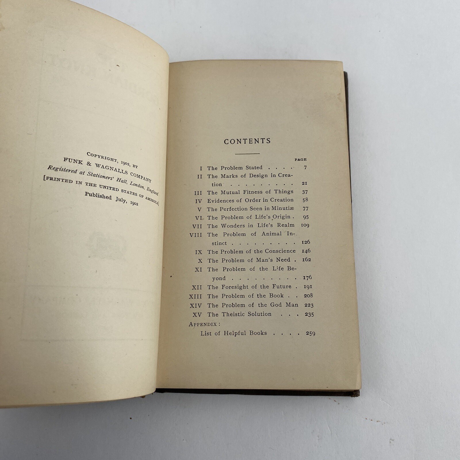 Antique Vintage Book The Gordian Knot 1902 Scarce Religion Creation