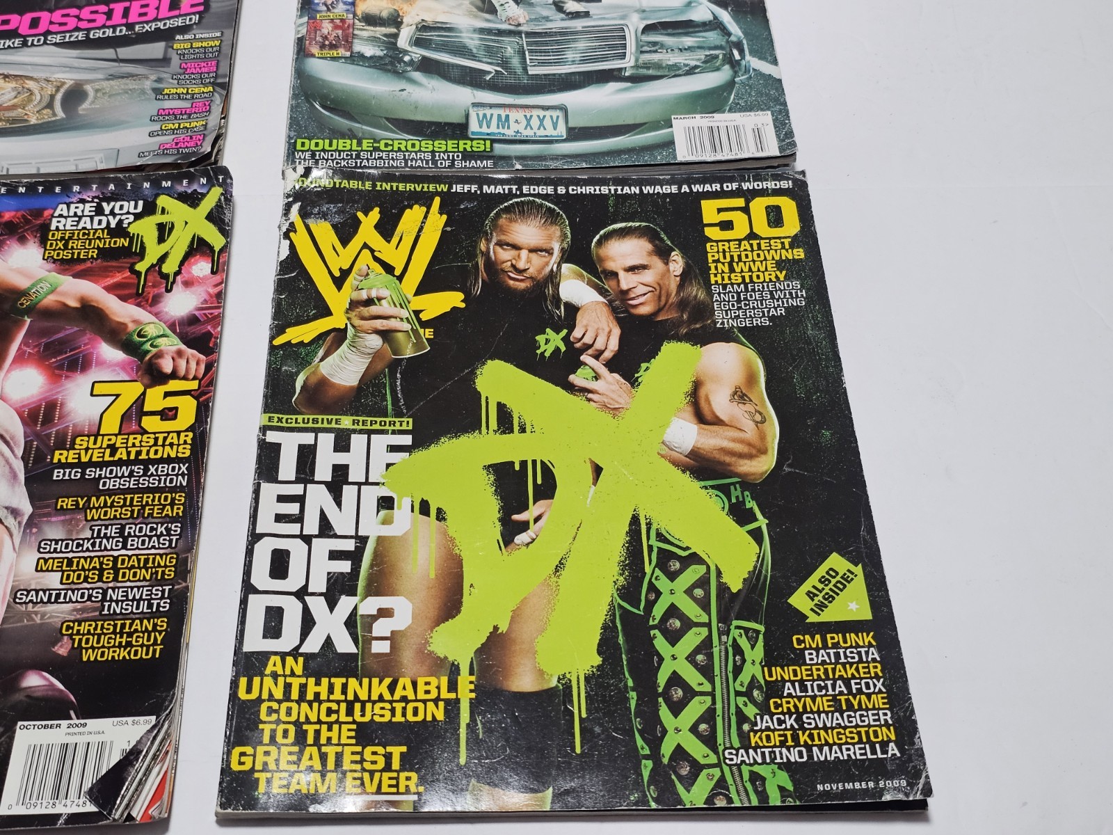 2010s WWE Magazine Lot Of 4 Jeff Hardy John Cena De-Generation X