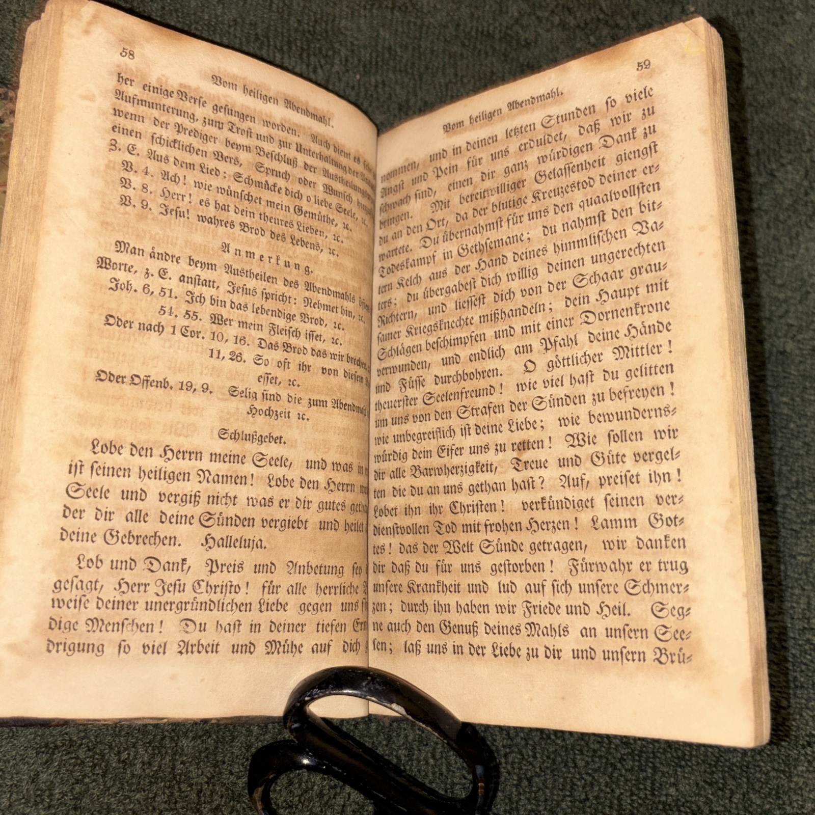 Antique 1818 Book: Liturgie oder Kirchen-Agende ~6.6&Prime; x ~4.25&Prime; x ~0.5&Prime; in German