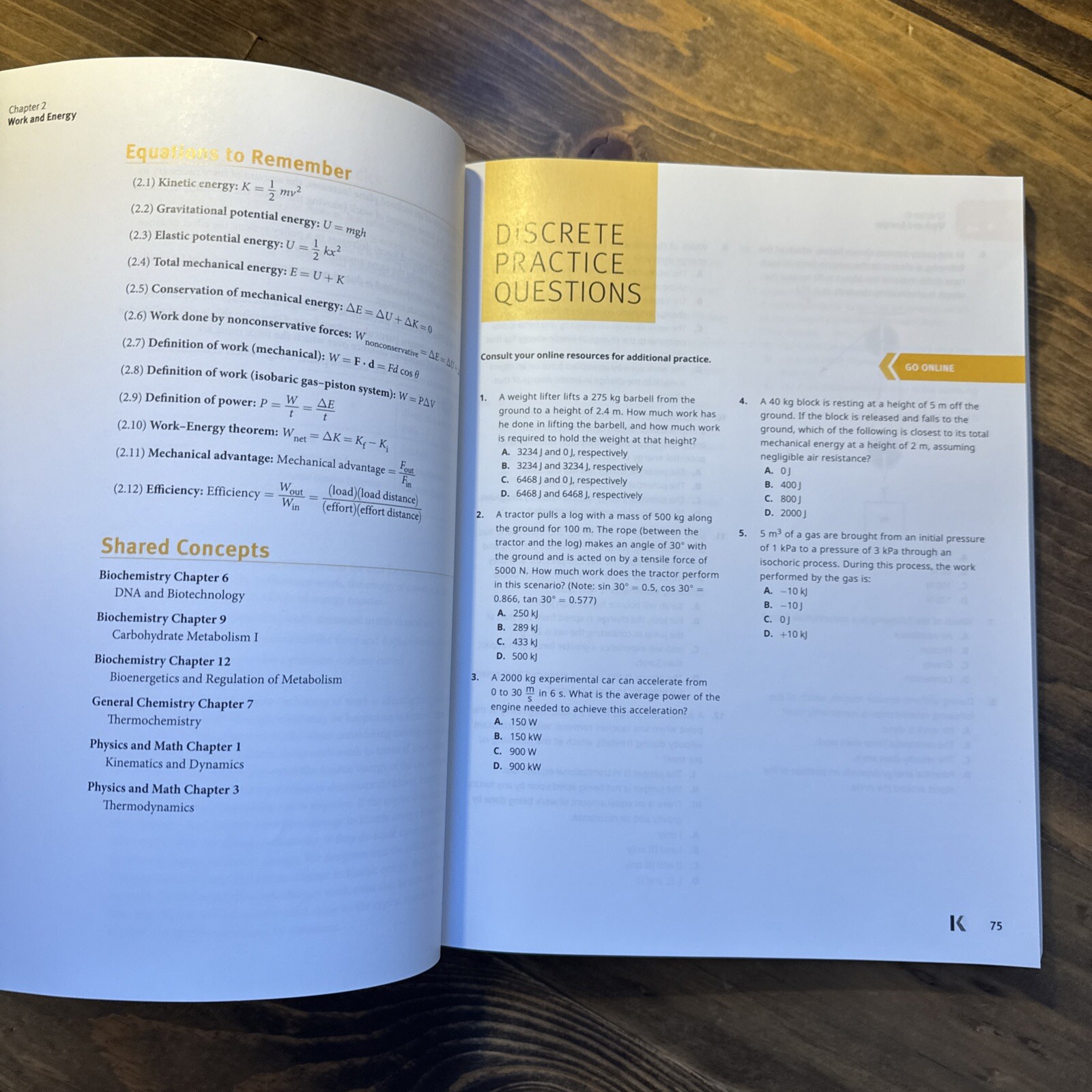 Kaplan Test Prep Ser.: MCAT Physics and Math Review 2020-2021
