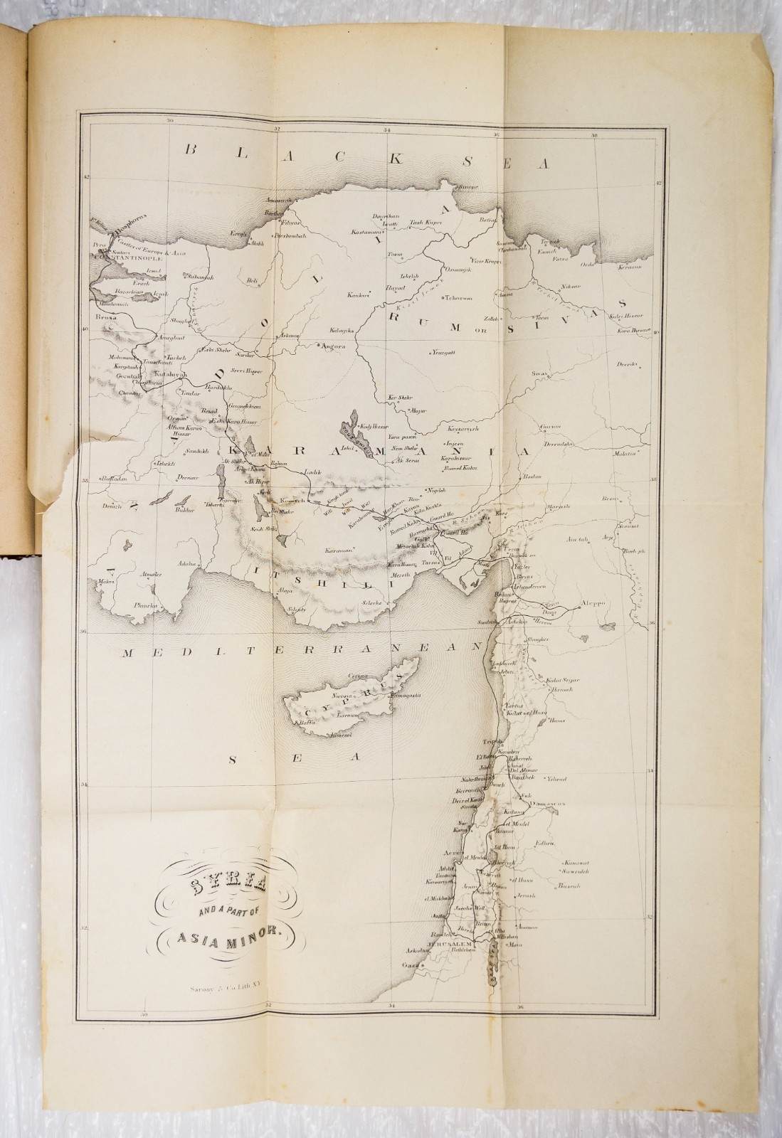 1855 LANDS OF THE SARACEN PALESTINE ASIA MINOR ITALY SPAIN w/ MAP Read B715