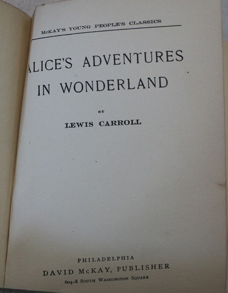 Scarce Antique Alice&rsquo;s Adventures in Wonderland, McKay&rsquo;s Young People&rsquo;s Classics