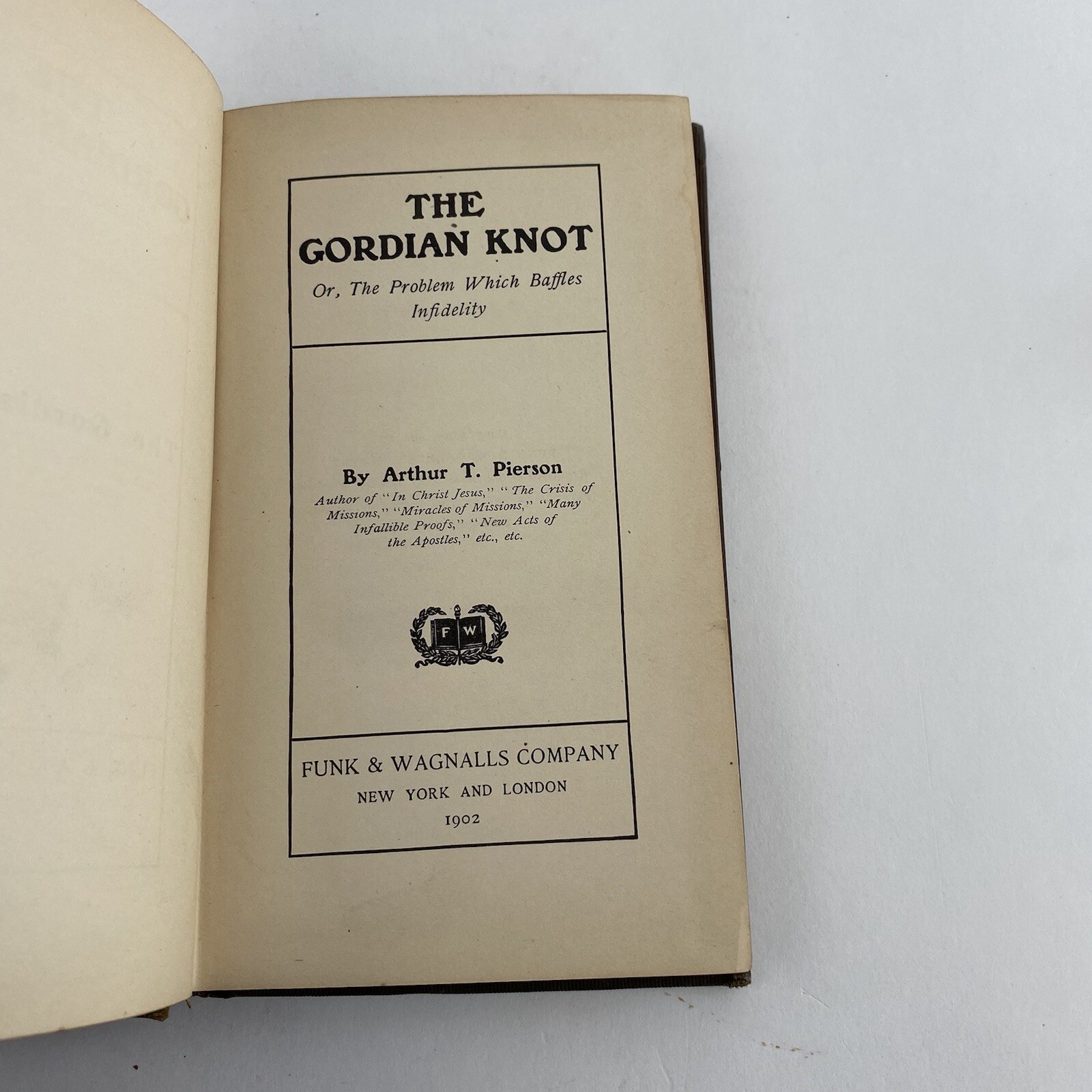 Antique Vintage Book The Gordian Knot 1902 Scarce Religion Creation