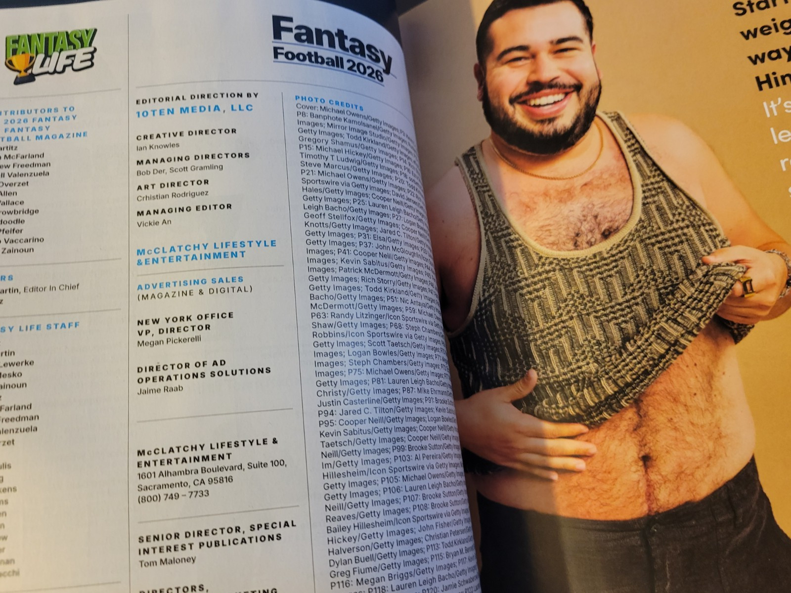 FantasyLife Fantasy Football Guide 2026 by Matthew Berry – Gibbs/Robertson Cover