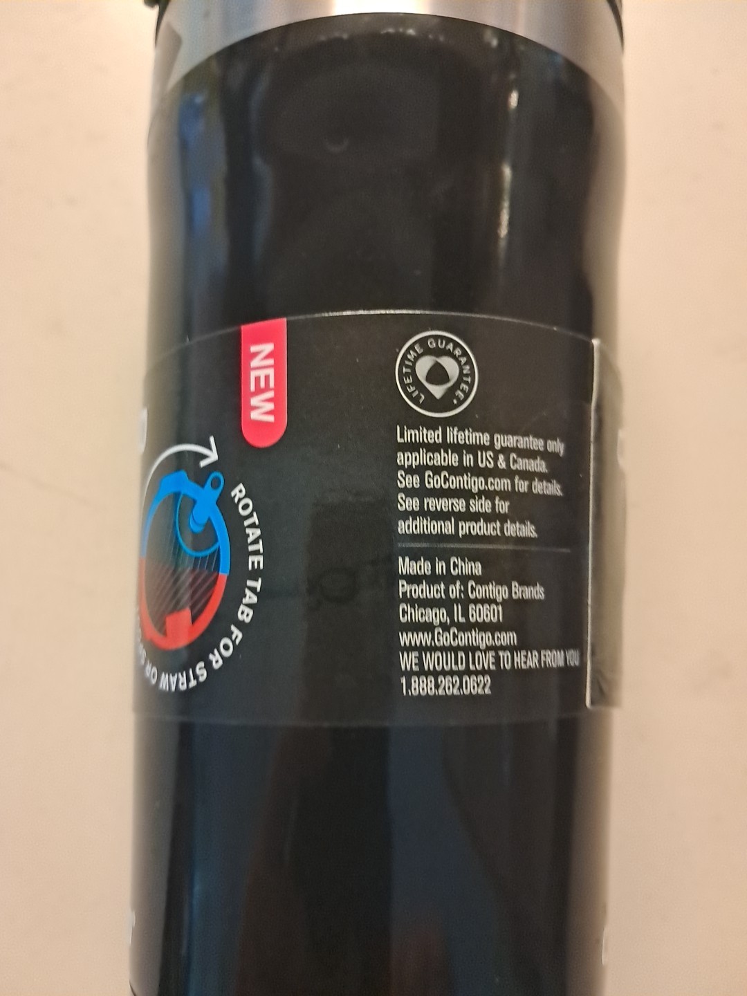 Contigo 18 oz. Uptown Dual-Sip Insulated Stainless Steel Tumbler NEW