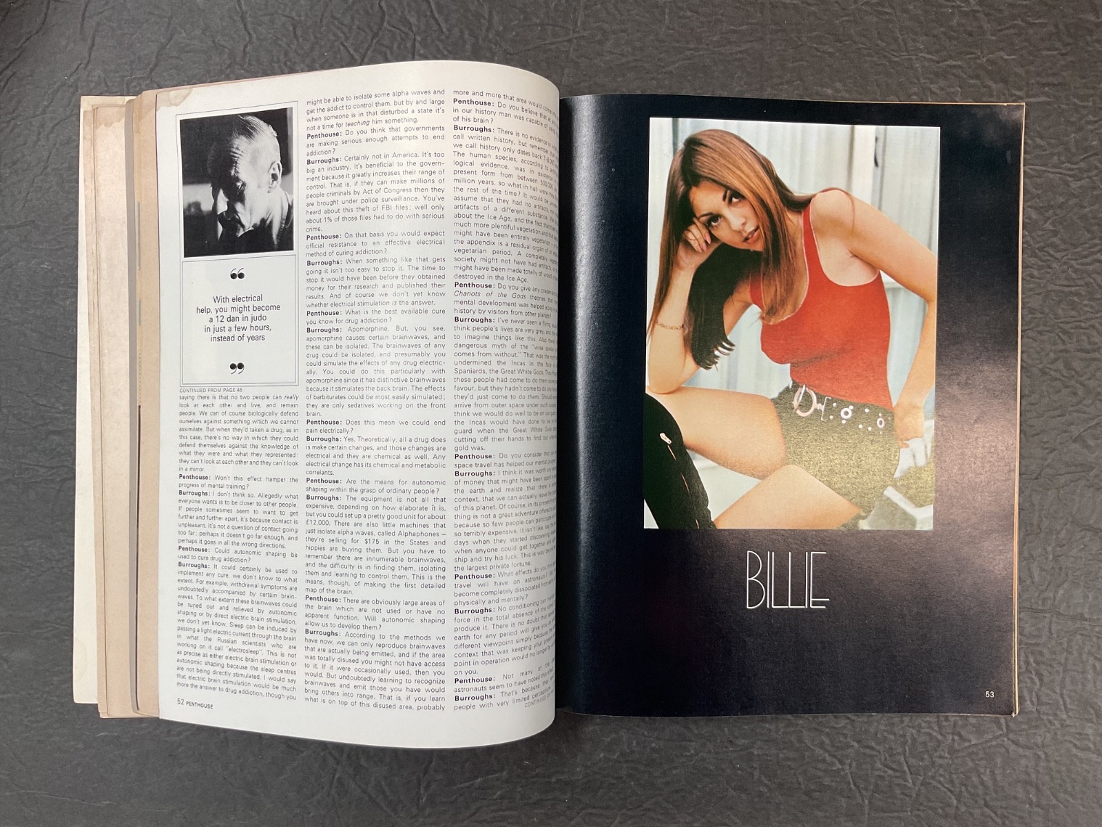 Penthouse Magazine March 1972 Billie Deane Centerfold Intact