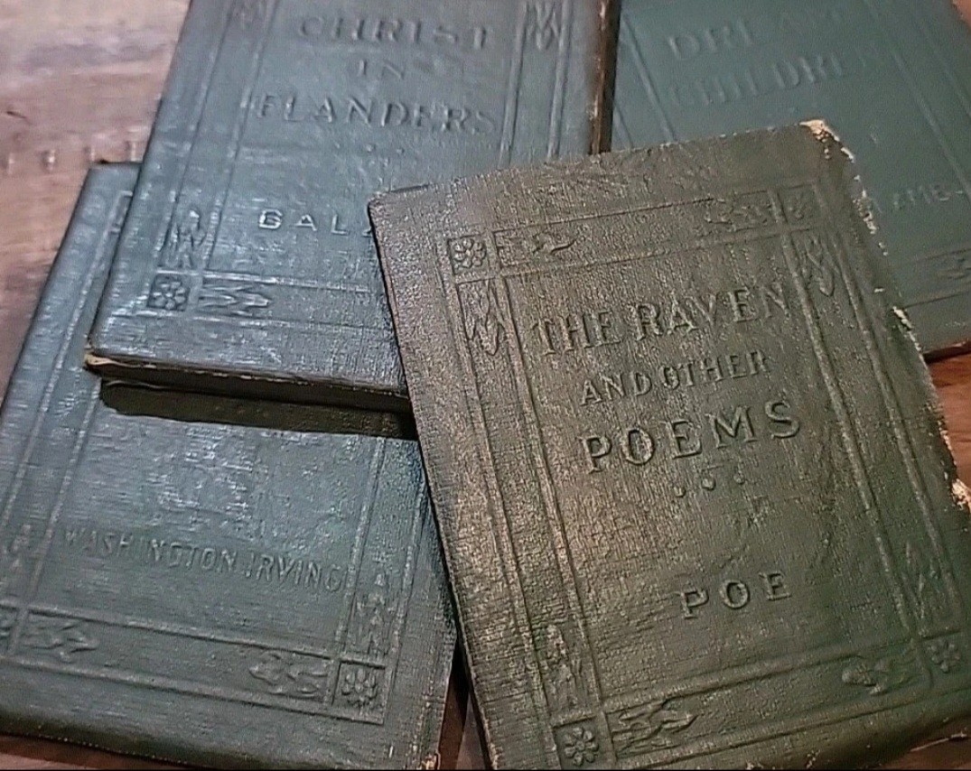100 yr Old Antique Little Leather Library Books 1920&rsquo;s Redcroft Pick Your Title