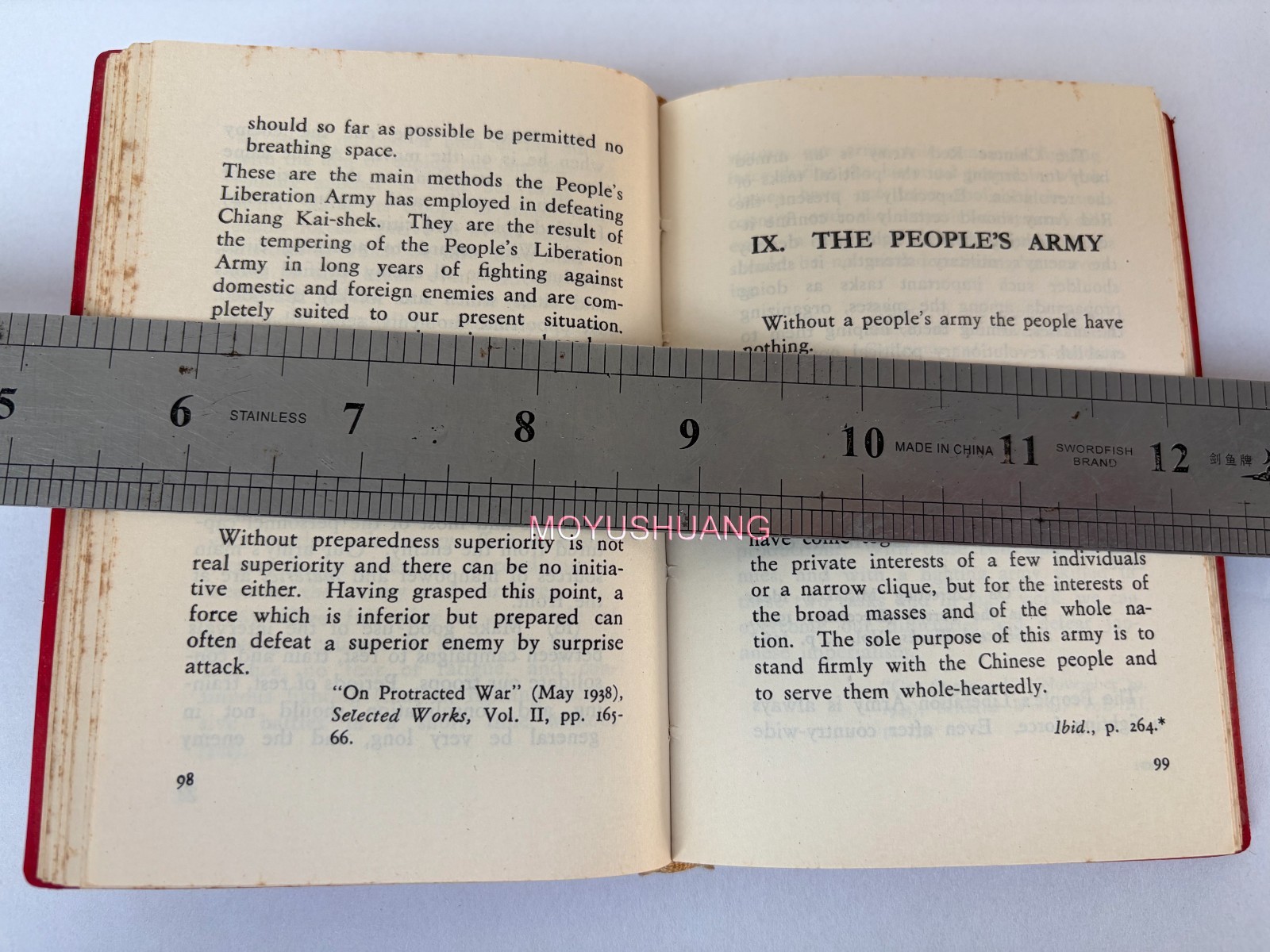 1966&Prime; Full Edition Quotations From Chairman Mao Tse-Tung Little Red Book English